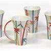 Hues & Brews Multi-color 12-Ounce Mug Bamboo, Set Of 4 - 5" 1 Hues & Brews Multi-color 12-Ounce Mug Bamboo, Set Of 4 - 5"