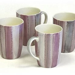 On Sale Hues & Brews Multi-color 4 Piece 14 Oz. Rose Quartz Style Mug Set - 5"