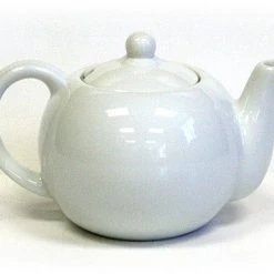 On Sale Hues & Brews White 20 Oz. Ivory White Teapot For One - 7.13"