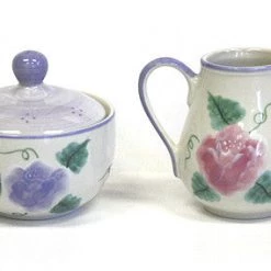 Hues & Brews Multi-color Bella Rosa Sugar & Cream Set - 4.5" On Sale