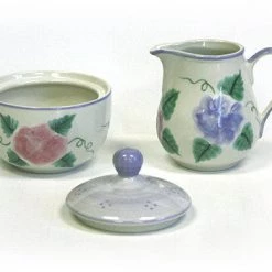 Hues & Brews Multi-color Bella Rosa Sugar & Cream Set - 4.5" On Sale