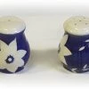 Hues & Brews Blue & White Blossoms Salt & Pepper Shakers - 3.25" 1 Hues & Brews Blue & White Blossoms Salt & Pepper Shakers - 3.25"
