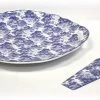 On Sale Hues & Brews White/Laura Blue Cakeplate And Server Set - 11.38"