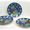 Hues & Brews Multi-Color 4 Piece Yellow Bird Village Plate Set - 10.75"
