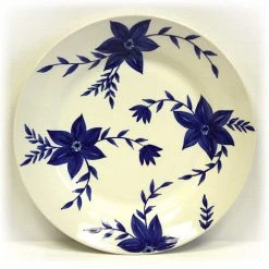 Hues & Brews 4 Piece White/Blue Blossoms Plate Set - 10.75" On Sale