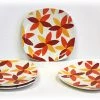 Hues & Brews 4 Piece Multi-Color Sunburst Flowers Dessert And Snack Plates - 8.38" On Sale