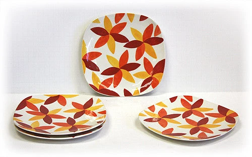 Hues & Brews 4 Piece Multi-Color Sunburst Flowers Dessert And Snack Plates - 8.38" On Sale 3 Hues & Brews 4 Piece Multi-Color Sunburst Flowers Dessert And Snack Plates - 8.38" On Sale