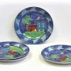 Hues & Brews Multi-Color 4 Piece Yellow Bird Village Dessert And Snack Plates - 8.38" On Sale 1 Hues & Brews Multi-Color 4 Piece Yellow Bird Village Dessert And Snack Plates - 8.38" On Sale