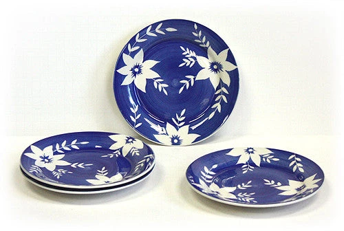 On Sale Hues & Brews 4 Piece Deep Blue/White Blossoms Dessert And Snack Plates - 8.38" 3 On Sale Hues & Brews 4 Piece Deep Blue/White Blossoms Dessert And Snack Plates - 8.38"