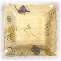 Hues & Brews Multi-Color Extra Large Seasons Square Serving Bowl/Platter - 13"