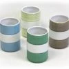 Hues & Brews 4 Piece 8 Oz. Earth-Toned Silicone Banded Mug Set - 4"
