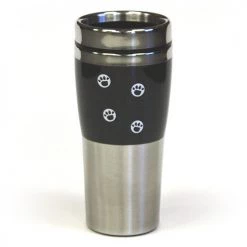 On Sale Hues & Brews 14 Oz. White And Black Scotty Double Wall Stainless Steel Travel Tumbler - 7.25"