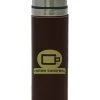 On Sale Hues & Brews 18 Oz. Brown Beanery Leather Bound Double Wall Stainless Steel Pour And Sip Tumbler - 10.25"