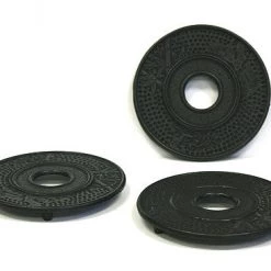 Hues & Brews 3 Piece Black Cast Iron Trivet Set - 5.5"