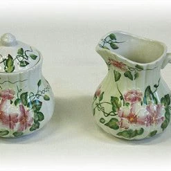 On Sale Hues & Brews Multi-Color Rambling Rose Sugar And Cream Set - 4.75"