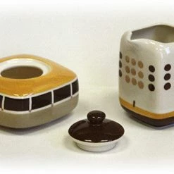 Hues & Brews Multi-Color Caramel Tone Sugar And Cream Set - 4.5" On Sale