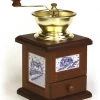 Hues & Brews Brown Delft Blue Farmhouse Coffee Grinder With Open Hopper -9.5" On Sale