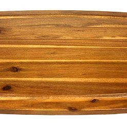 Mountain Woods Brown Organic Edge-Grain Hardwood Acacia Cutting Board W/ Juice Groove - 20" On Sale