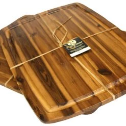 Mountain Woods Brown Organic Edge-Grain Hardwood Acacia Cutting Board W/ Juice Groove - 20" On Sale 11 Mountain Woods Brown Organic Edge-Grain Hardwood Acacia Cutting Board W/ Juice Groove - 20