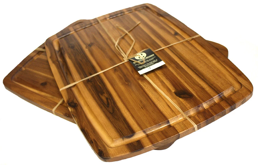 Mountain Woods Brown Organic Edge-Grain Hardwood Acacia Cutting Board W/ Juice Groove - 20" On Sale 7 Mountain Woods Brown Organic Edge-Grain Hardwood Acacia Cutting Board W/ Juice Groove - 20" On Sale