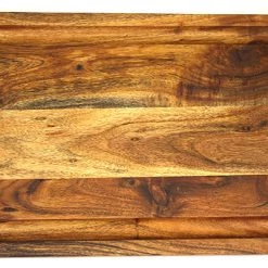 Mountain Woods Brown Extra Large Organic Hardwood Acacia Cutting Board W/ Juice Groove - 18