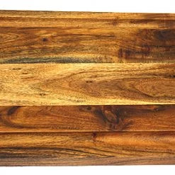 Mountain Woods Brown Extra Large Organic Hardwood Acacia Cutting Board W/ Juice Groove - 18" On Sale