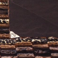 A Pet Project Pet Products Pet Project Brown Exotic Two Sided Faux Mink Fur Throw Blanket - 60