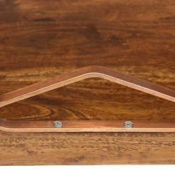 Mountain Woods Brown Large Solid Acacia Wood Serving Tray - 16