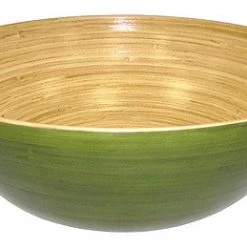 Simply Bamboo Glossy Celadon Green Bamboo Bowl - 14"