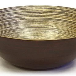 Simply Bamboo Matte Espresso Bamboo Bowl - 16" On Sale