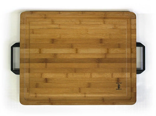 Simply Bamboo Brown Extra Large Carving, Chopping, & Serving Board W/ Artisan-Crafted Heavy Duty Handles -19.63" On Sale 5 Simply Bamboo Brown Extra Large Carving, Chopping, & Serving Board W/ Artisan-Crafted Heavy Duty Handles -19.63" On Sale