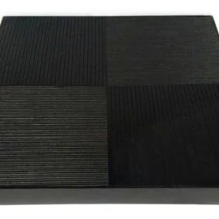 Simply Bamboo Black Extra Large Rectangle Ribbed Bamboo Serving Tray - 23" On Sale
