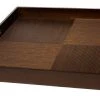 Simply Bamboo On Sale Mountain Woods Brown Square Ottoman Wooden Serving Tray - 20"