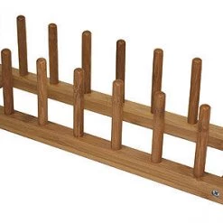 Simply Bamboo Brown Plate Rack - 17"
