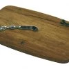 Simply Bamboo Brown Medium Kona Berries Artisan Crafted Carbonized Bamboo Cheese Board / Serving Tray & Spreader Knife Set - 13.75"