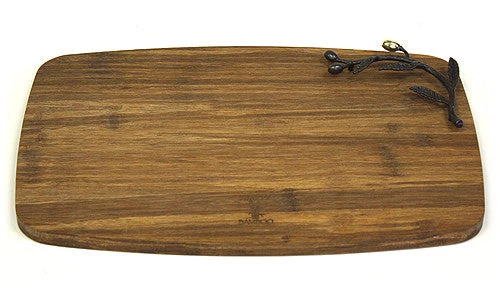 Simply Bamboo Brown Medium Kona Berries Artisan Crafted Carbonized Bamboo Cheese Board / Serving Tray & Spreader Knife Set - 13.75" 6 Simply Bamboo Brown Medium Kona Berries Artisan Crafted Carbonized Bamboo Cheese Board / Serving Tray & Spreader Knife Set - 13.75"