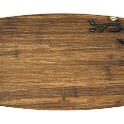 Simply Bamboo Brown Medium Kona Berries Artisan Crafted Carbonized Bamboo Cheese Board / Serving Tray & Spreader Knife Set - 13.75" 11 Simply Bamboo Brown Medium Kona Berries Artisan Crafted Carbonized Bamboo Cheese Board / Serving Tray & Spreader Knife Set - 13.75
