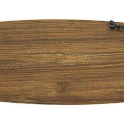 On Sale Simply Bamboo Large Brown Kona Berries Artisan Crafted Carbonized Bamboo Cheese Board/Serving Tray And Spreader Knife Set - 16.5