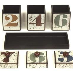 Storage & Organization Mountain Woods Multi-colored By The Numbers Handcrafted 42 Oz. Wooden Canister Trio & Nesting Tray Set - 15.38" 10 Storage & Organization Mountain Woods Multi-colored By The Numbers Handcrafted 42 Oz. Wooden Canister Trio & Nesting Tray Set - 15.38