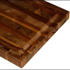 Mountain Woods Brown Extra Large Organic End-Grain Hardwood Acacia Cutting Board W/ Juice Groove - 16" On Sale