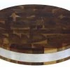 Mountain Woods / Simply Bamboo Mountain Woods Brown Extra Thick Acacia Hardwood End Grain Round Cutting Board W/ Stainless Steel Band - 15" 1 Mountain Woods / Simply Bamboo Mountain Woods Brown Extra Thick Acacia Hardwood End Grain Round Cutting Board W/ Stainless Steel Band - 15"
