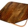 Mountain Woods Large Organic Hardwood Acacia Cutting Board W/ Metal Handle - 14.5"