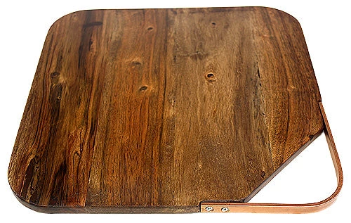 Mountain Woods Large Organic Hardwood Acacia Cutting Board W/ Metal Handle - 14.5" 4 Mountain Woods Large Organic Hardwood Acacia Cutting Board W/ Metal Handle - 14.5"