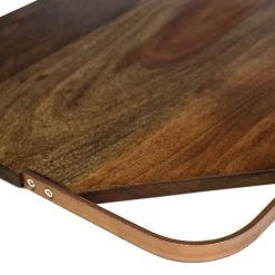 Mountain Woods Large Organic Hardwood Acacia Cutting Board W/ Metal Handle - 14.5" 10 Mountain Woods Large Organic Hardwood Acacia Cutting Board W/ Metal Handle - 14.5