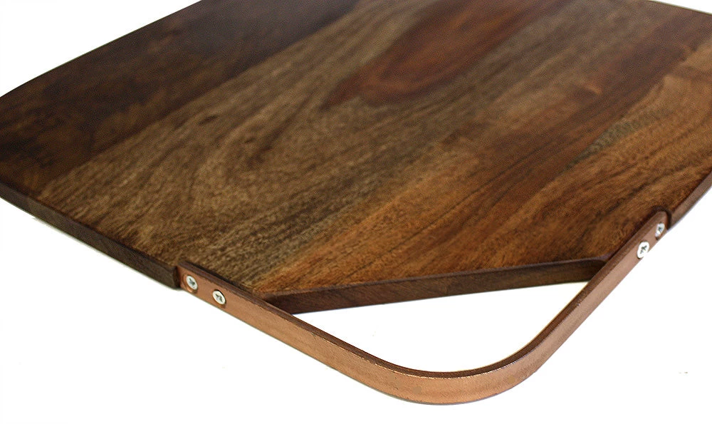 Mountain Woods Large Organic Hardwood Acacia Cutting Board W/ Metal Handle - 14.5" 6 Mountain Woods Large Organic Hardwood Acacia Cutting Board W/ Metal Handle - 14.5"