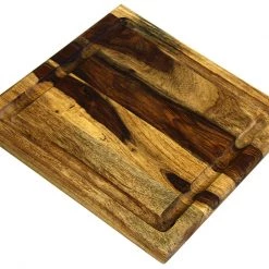 On Sale Mountain Woods Brown Organic Hardwood Sheesham Cutting Board W/ Juice Groove - 11"