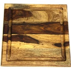 On Sale Mountain Woods Brown Organic Hardwood Sheesham Cutting Board W/ Juice Groove - 11