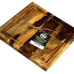 On Sale Mountain Woods Brown Organic Hardwood Sheesham Cutting Board W/ Juice Groove - 11