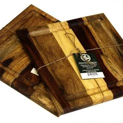 On Sale Mountain Woods Brown Organic Hardwood Sheesham Cutting Board W/ Juice Groove - 11