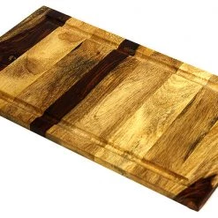 Mountain Woods Brown Large Organic Hardwood Sheesham Cutting Board W/ Juice Groove - 19" On Sale